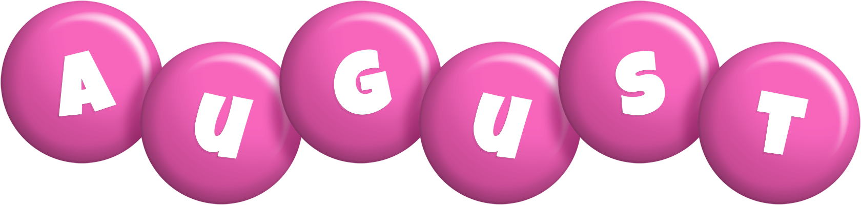 August candy-pink logo