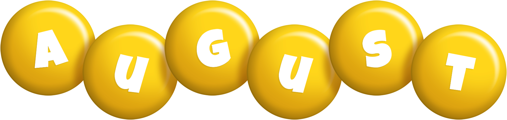 August candy-yellow logo