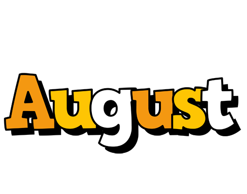 August cartoon logo