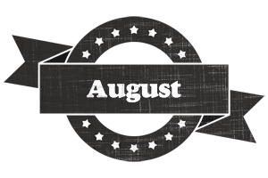 August grunge logo