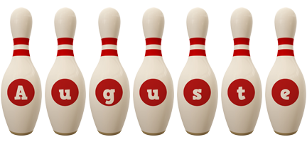 Auguste bowling-pin logo