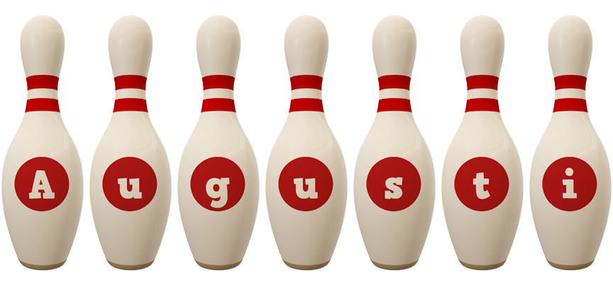 Augusti bowling-pin logo