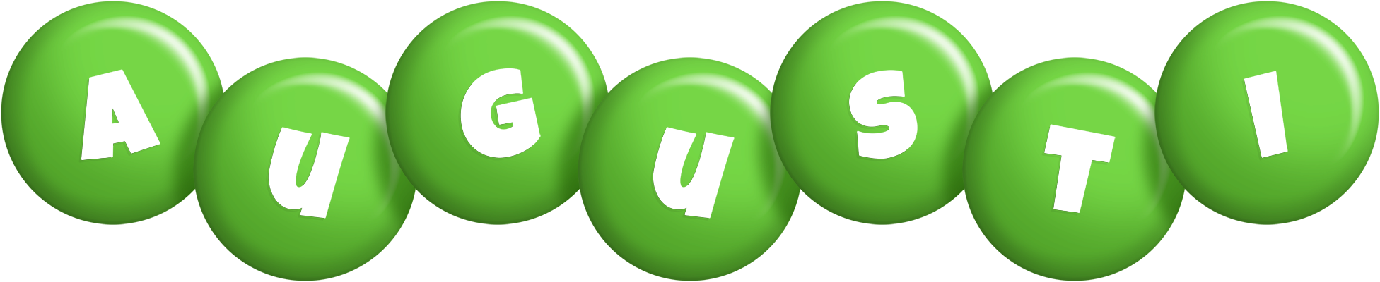Augusti candy-green logo
