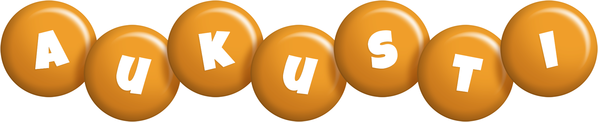 Aukusti candy-orange logo