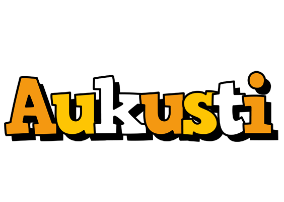 Aukusti cartoon logo