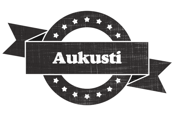 Aukusti grunge logo