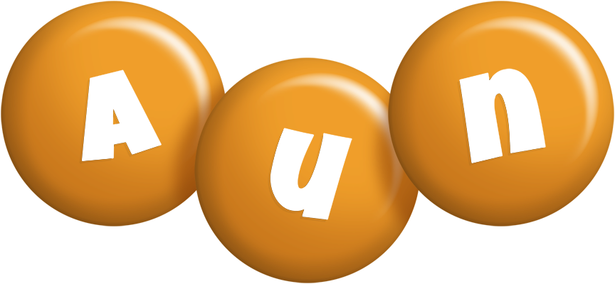 Aun candy-orange logo