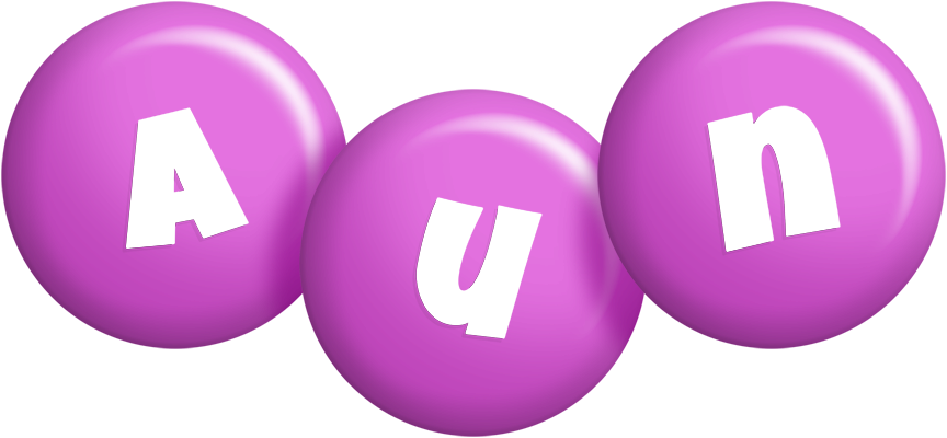 Aun candy-purple logo