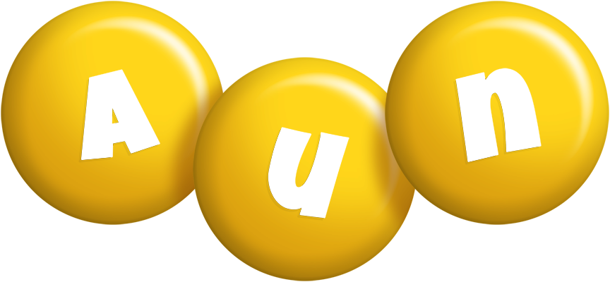 Aun candy-yellow logo