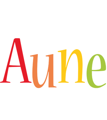 Aune birthday logo