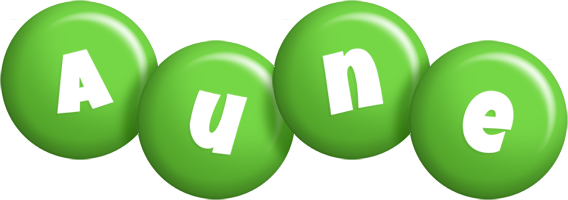 Aune candy-green logo