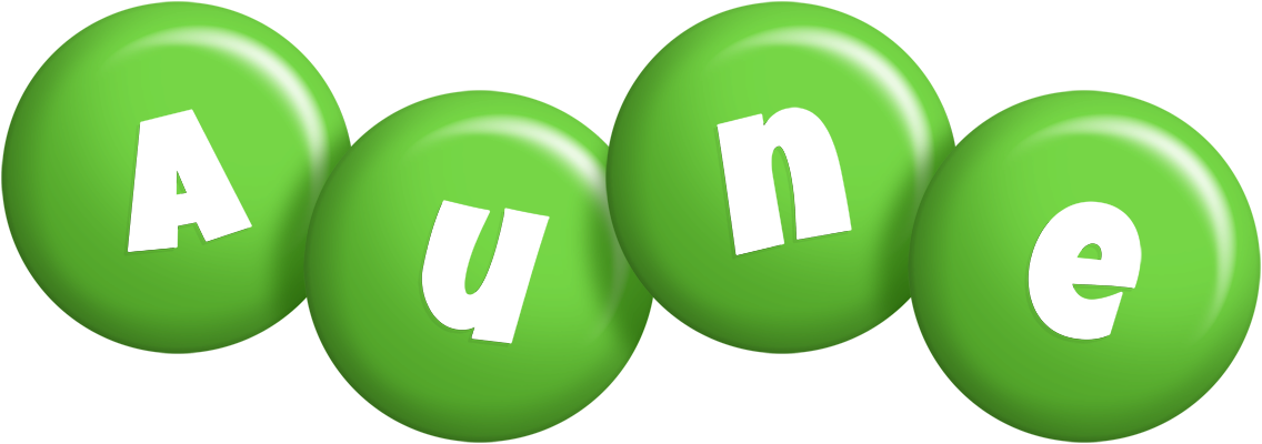 Aune candy-green logo