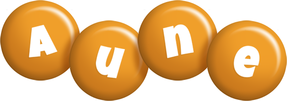 Aune candy-orange logo