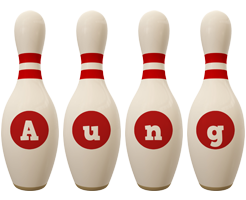 Aung bowling-pin logo