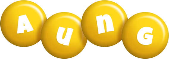 Aung candy-yellow logo