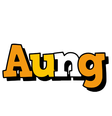 Aung cartoon logo