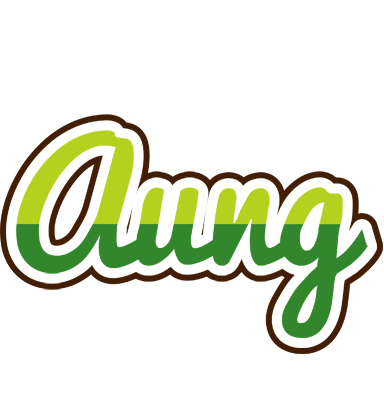 Aung golfing logo