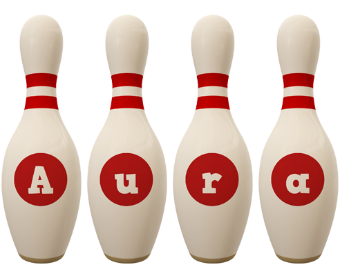 Aura bowling-pin logo
