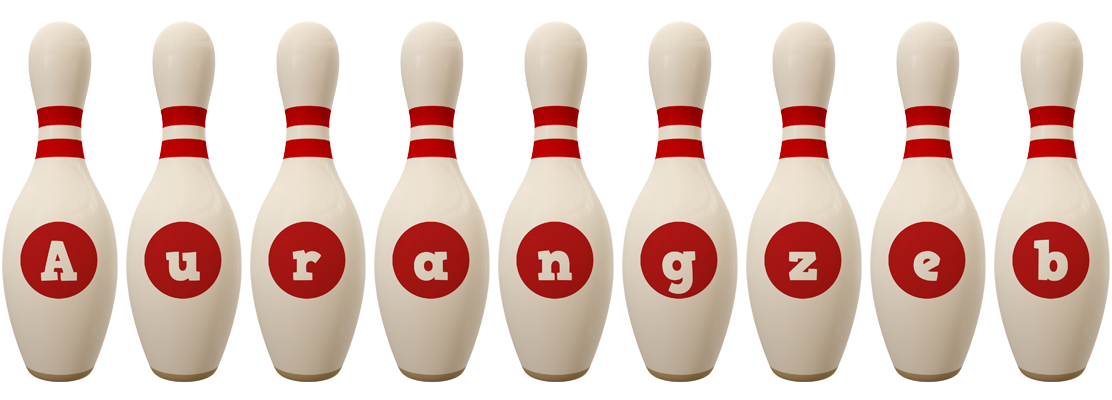 Aurangzeb bowling-pin logo