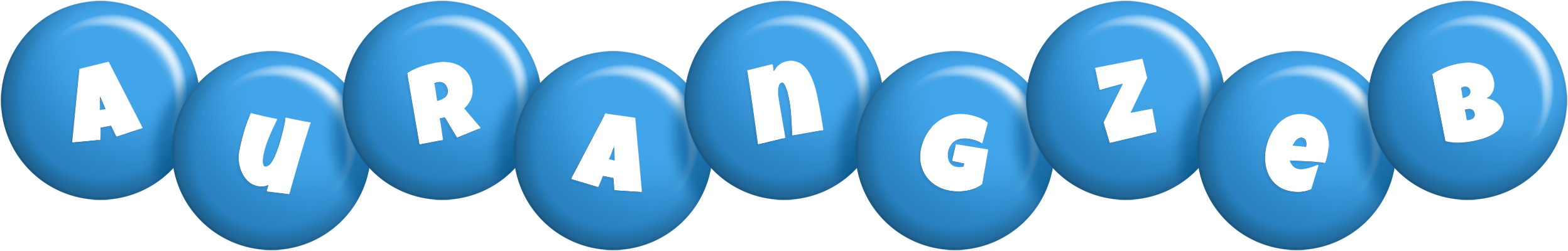 Aurangzeb candy-blue logo