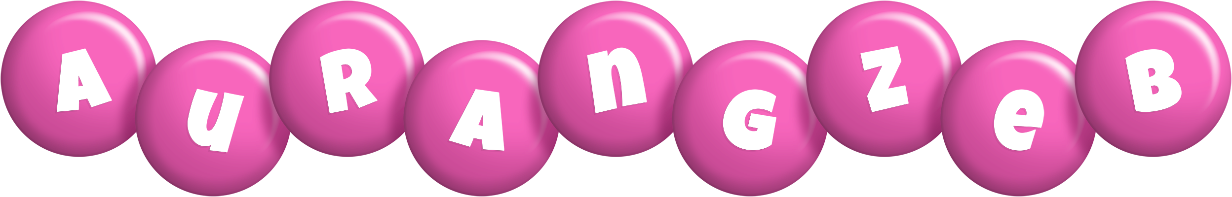 Aurangzeb candy-pink logo