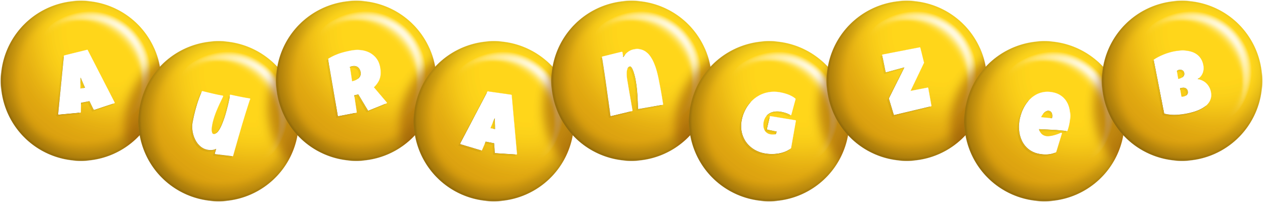 Aurangzeb candy-yellow logo