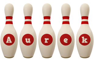 Aurek bowling-pin logo