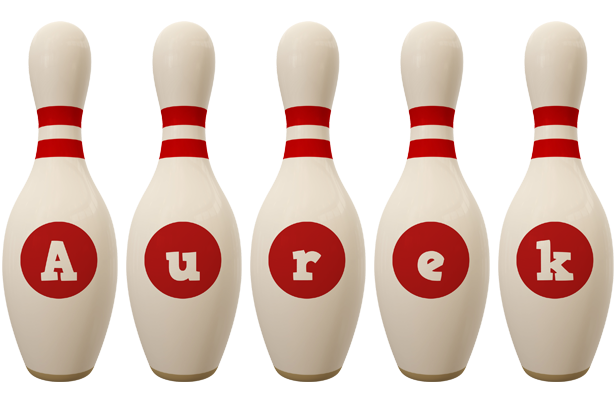 Aurek bowling-pin logo