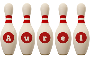 Aurel bowling-pin logo