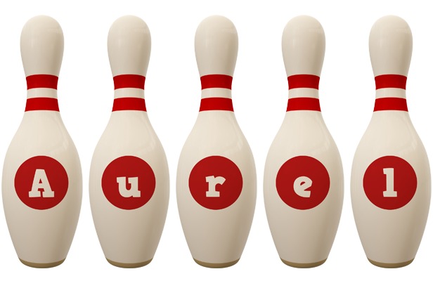 Aurel bowling-pin logo