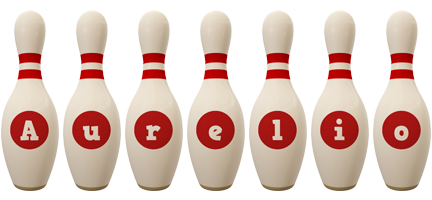 Aurelio bowling-pin logo