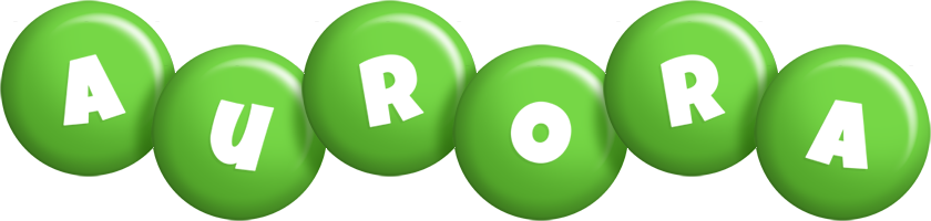 Aurora candy-green logo