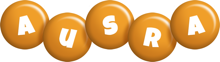 Ausra candy-orange logo