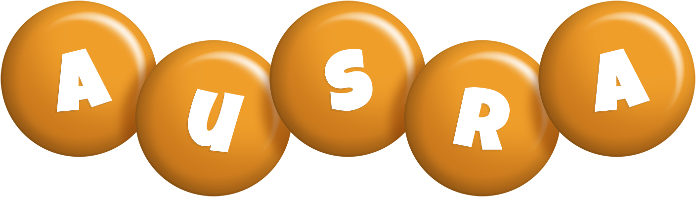 Ausra candy-orange logo