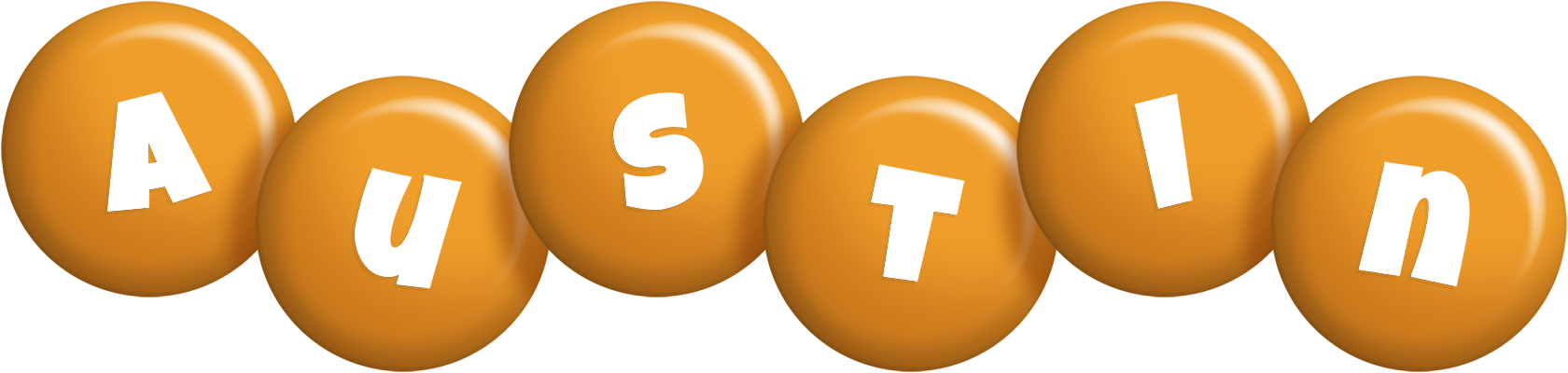 Austin candy-orange logo