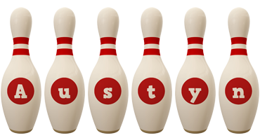 Austyn bowling-pin logo