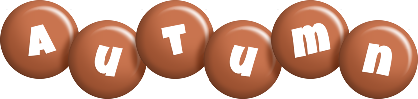 Autumn candy-brown logo