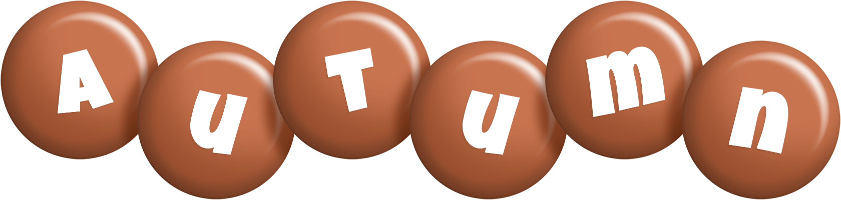 Autumn candy-brown logo