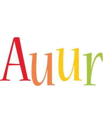 Auður birthday logo