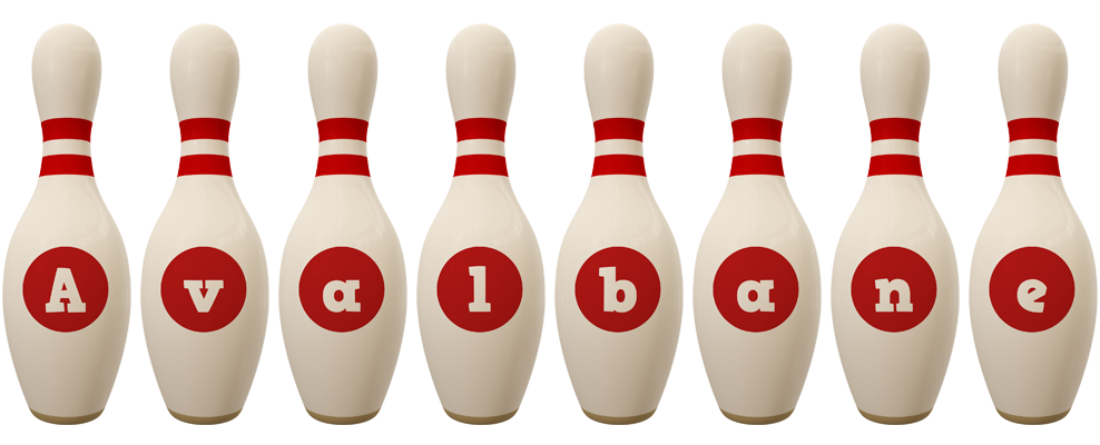 Avalbane bowling-pin logo