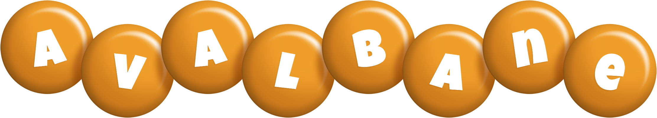 Avalbane candy-orange logo