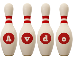Avdo bowling-pin logo