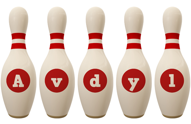 Avdyl bowling-pin logo