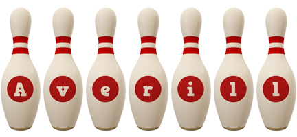 Averill bowling-pin logo