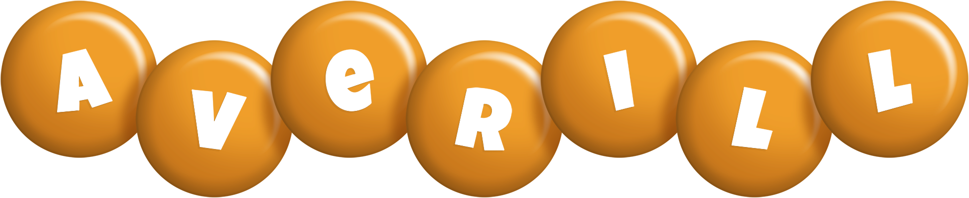 Averill candy-orange logo