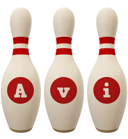 Avi bowling-pin logo