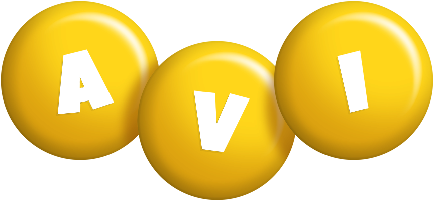 Avi candy-yellow logo