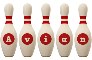 Avian bowling-pin logo
