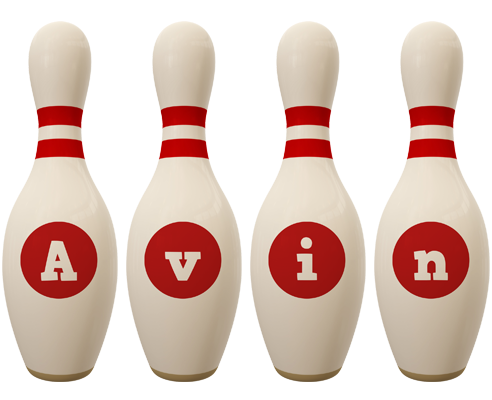 Avin bowling-pin logo