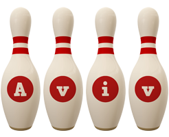 Aviv bowling-pin logo